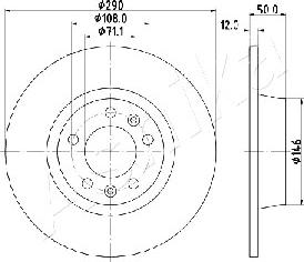 Ashika 61-00-0617 - Спирачен диск vvparts.bg