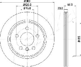 Ashika 61-00-0116 - Спирачен диск vvparts.bg