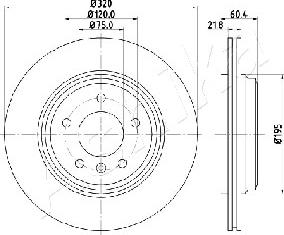 Ashika 61-00-0110 - Спирачен диск vvparts.bg