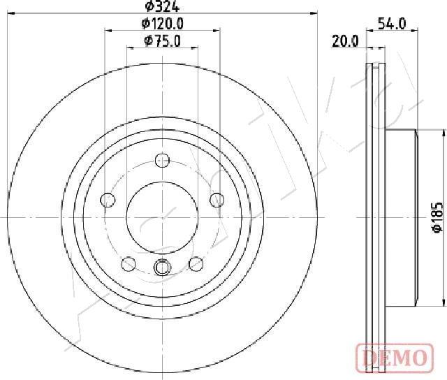 Ashika 61-00-0133C - Спирачен диск vvparts.bg