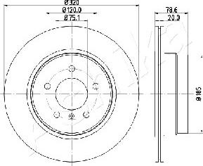 Ashika 61-00-0129 - Спирачен диск vvparts.bg