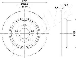 Ashika 61-00-0319 - Спирачен диск vvparts.bg