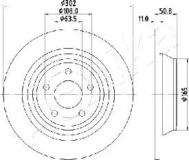 Ashika 61-00-0310 - Спирачен диск vvparts.bg