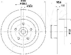 Ashika 61-00-0700 - Спирачен диск vvparts.bg