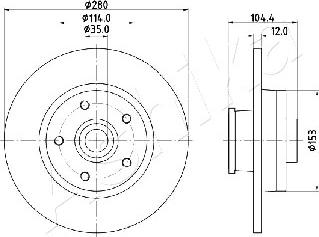 Ashika 61-01-132 - Спирачен диск vvparts.bg