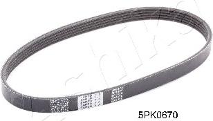 Ashika 112-5PK670 - Пистов ремък vvparts.bg