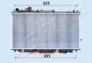 Ashika RDA333007 - Радиатор, охлаждане на двигателя vvparts.bg