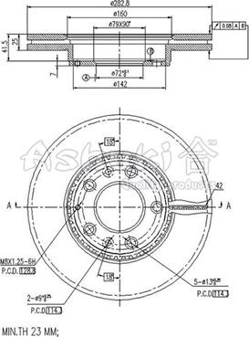 Ashuki 0990-6703 - Спирачен диск vvparts.bg