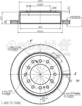 Ashuki 0993-1402 - Спирачен диск vvparts.bg