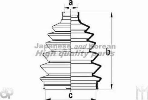 Ashuki 0858-4103 - Маншон, полуоска vvparts.bg