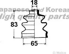 Ashuki 0858-2006 - Маншон, полуоска vvparts.bg