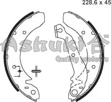 Ashuki 1050-4150 - Комплект спирачна челюст vvparts.bg