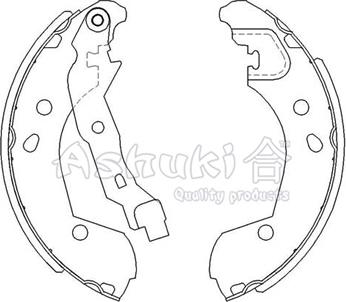 Ashuki 1050-5501 - Комплект спирачна челюст vvparts.bg