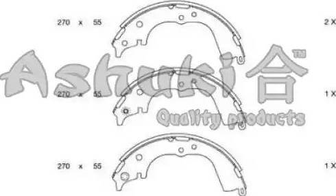 Ashuki 1050-5602 - Комплект спирачна челюст vvparts.bg