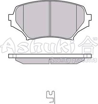 Ashuki 1080-8603 - Комплект спирачно феродо, дискови спирачки vvparts.bg