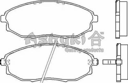 Ashuki 1080-2190 - Комплект спирачно феродо, дискови спирачки vvparts.bg