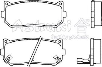 Ashuki 1083-1030 - Комплект спирачно феродо, дискови спирачки vvparts.bg