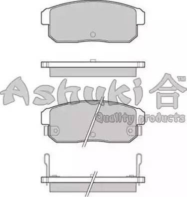 Ashuki 1083-8103 - Комплект спирачно феродо, дискови спирачки vvparts.bg