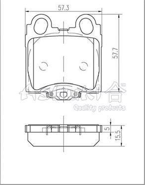 Ashuki 1083-7102 - Комплект спирачно феродо, дискови спирачки vvparts.bg