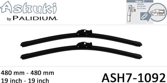 Ashuki ASH7-1092 - Перо на чистачка vvparts.bg