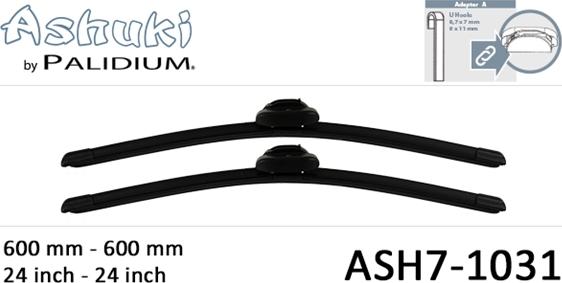 Ashuki ASH7-1031 - Перо на чистачка vvparts.bg