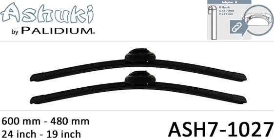 Ashuki ASH7-1027 - Перо на чистачка vvparts.bg