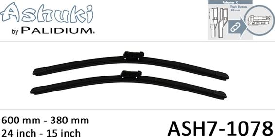 Ashuki ASH7-1078 - Перо на чистачка vvparts.bg