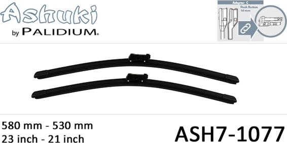 Ashuki ASH7-1077 - Перо на чистачка vvparts.bg