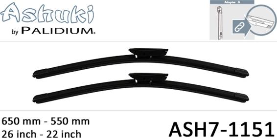 Ashuki ASH7-1151 - Перо на чистачка vvparts.bg