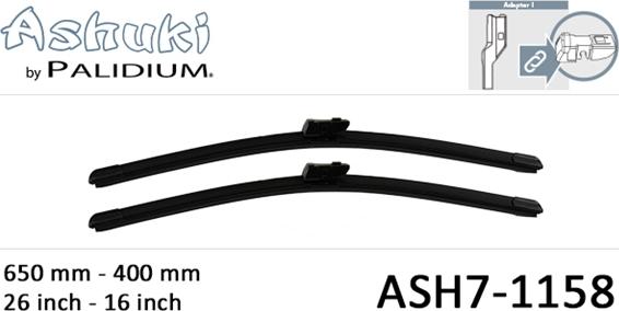 Ashuki ASH7-1158 - Перо на чистачка vvparts.bg