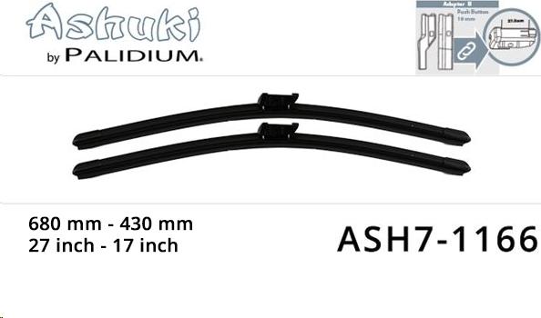 Ashuki ASH7-1166 - Перо на чистачка vvparts.bg