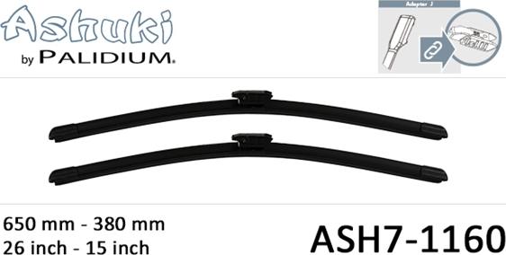 Ashuki ASH7-1160 - Перо на чистачка vvparts.bg