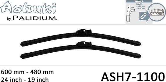 Ashuki ASH7-1100 - Перо на чистачка vvparts.bg