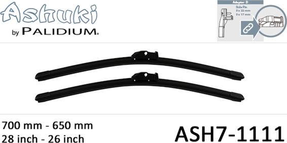 Ashuki ASH7-1111 - Перо на чистачка vvparts.bg