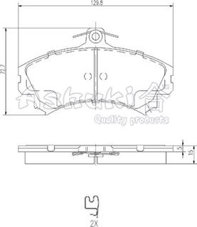 Ashuki C003-12 - Комплект спирачно феродо, дискови спирачки vvparts.bg