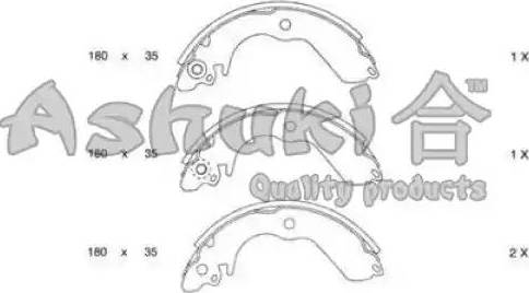 Ashuki C013-01 - Комплект спирачна челюст vvparts.bg