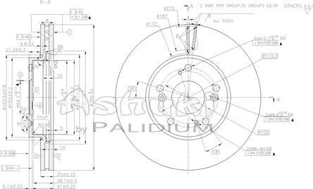 Ashuki H039-65 - Спирачен диск vvparts.bg