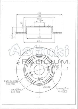 Ashuki H039-83 - Спирачен диск vvparts.bg