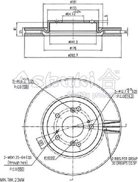 Ashuki H039-78 - Спирачен диск vvparts.bg