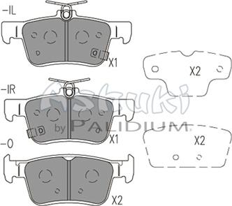 Ashuki H026-42 - Комплект спирачно феродо, дискови спирачки vvparts.bg