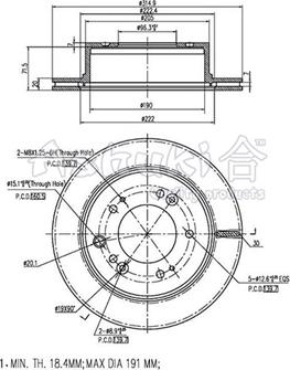 Ashuki I033-01 - Спирачен диск vvparts.bg