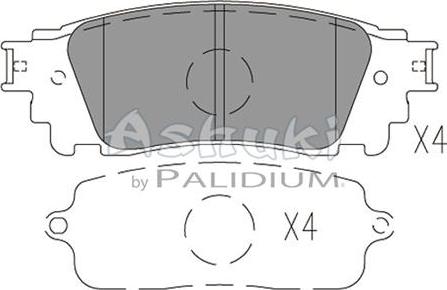 Ashuki L114-02 - Комплект спирачно феродо, дискови спирачки vvparts.bg