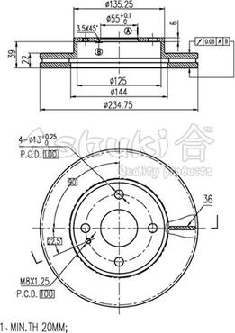 Ashuki M605-15 - Спирачен диск vvparts.bg