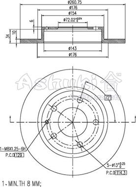 Ashuki M606-15 - Спирачен диск vvparts.bg