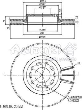 Ashuki M606-36 - Спирачен диск vvparts.bg