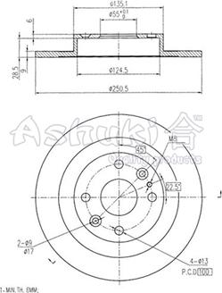 Ashuki M613-01 - Спирачен диск vvparts.bg