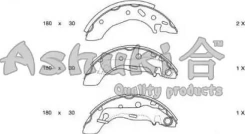 Ashuki M061-02 - Комплект спирачна челюст vvparts.bg