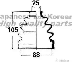 Ashuki M168-10 - Маншон, полуоска vvparts.bg