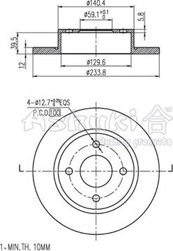 Ashuki N013-17 - Спирачен диск vvparts.bg