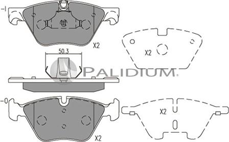 Ashuki P1-1549 - Комплект спирачно феродо, дискови спирачки vvparts.bg